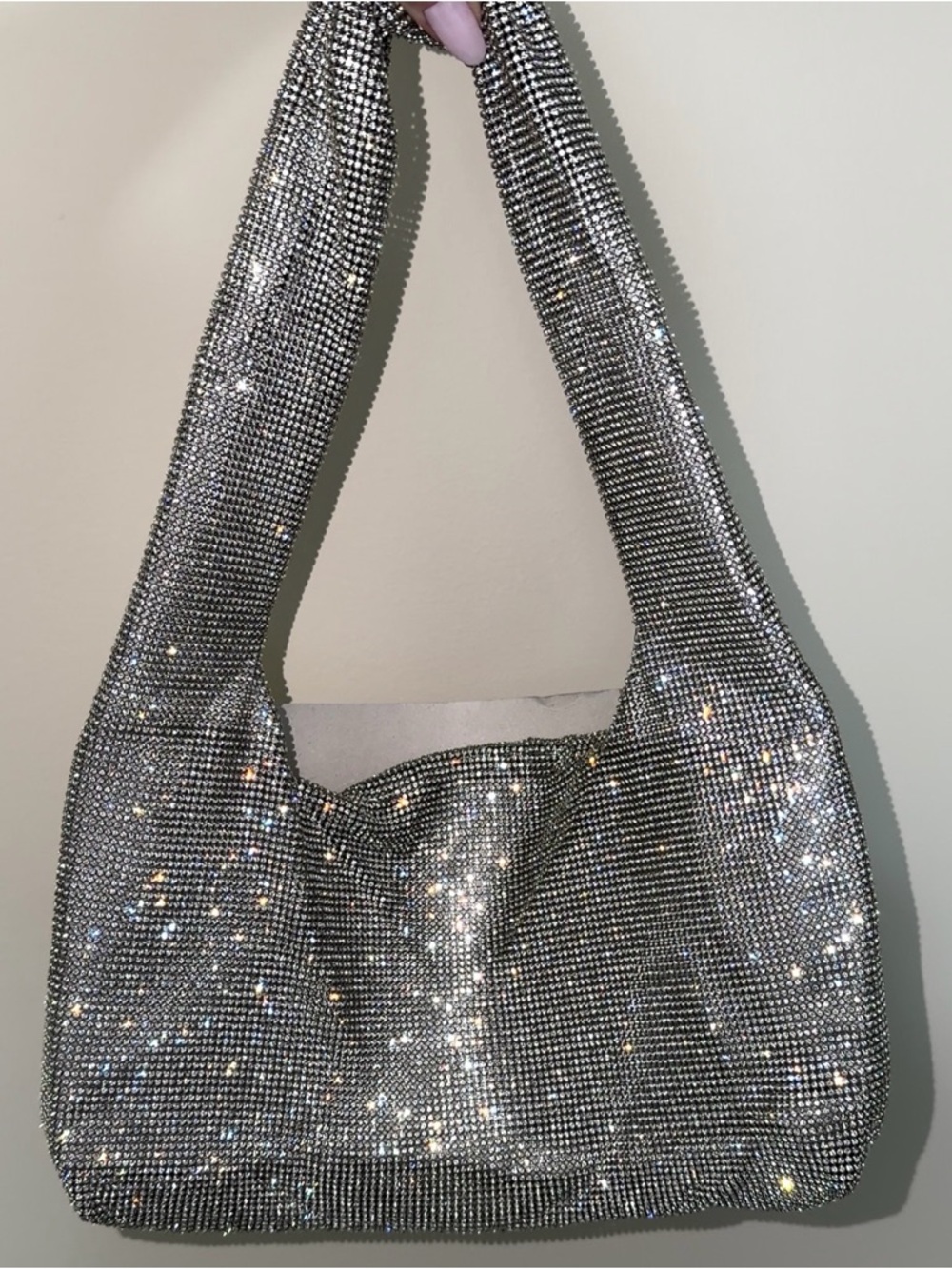 Kara Crystal Mesh Armpit Bag